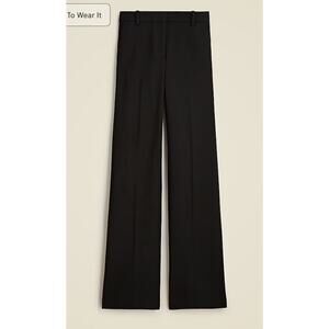 J. Crew Wide-leg trouser in four-season stretch black size 6